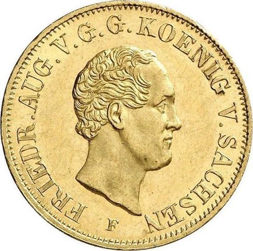Аверс монеты - 10 талеров 1848 года F - цена золотой монеты - Саксония-Альбертина, Фридрих Август II