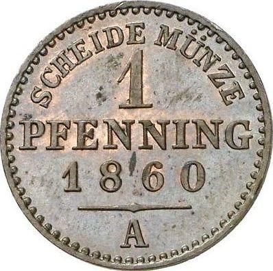 Реверс монеты - 1 пфенниг 1860 года A - цена  монеты - Пруссия, Фридрих Вильгельм IV