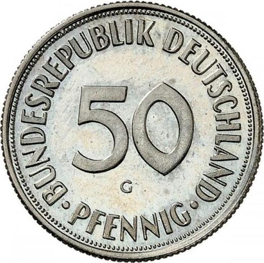 Аверс монеты - 50 пфеннигов 1967 года G - цена  монеты - Германия, ФРГ