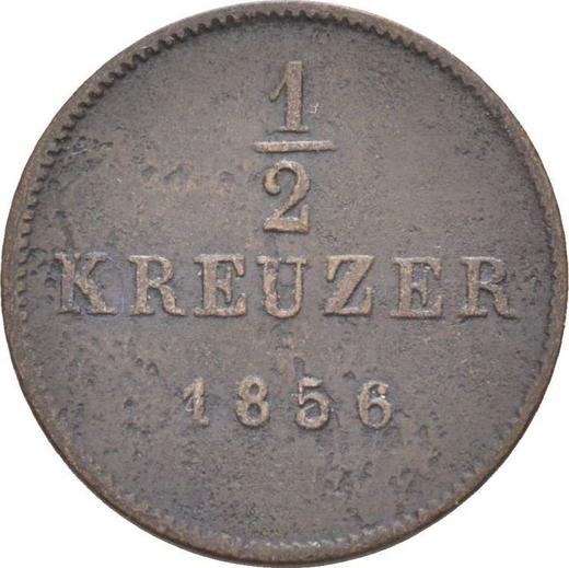 Реверс монеты - 1/2 крейцера 1856 года "Тип 1840-1856" - цена  монеты - Вюртемберг, Вильгельм I