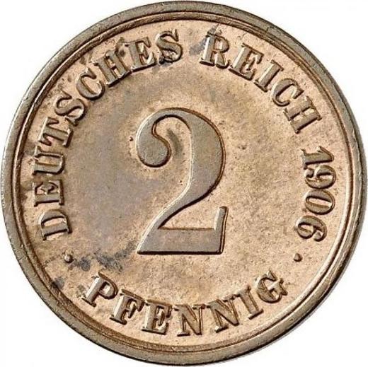 Anverso 2 Pfennige 1906 F "Tipo 1904-1916" - valor de la moneda  - Alemania, Imperio alemán