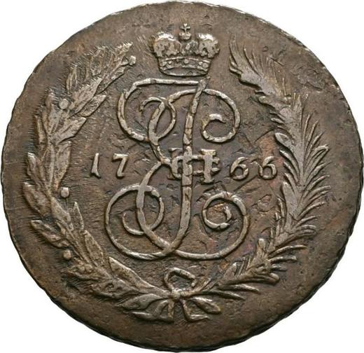 Реверс монеты - 2 копейки 1766 года СПМ Гурт сетчатый - цена  монеты - Россия, Екатерина II