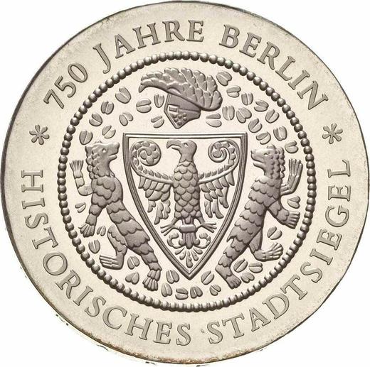 Anverso 20 marcos 1987 A "Sello de la ciudad de Berlin" - valor de la moneda de plata - Alemania, República Democrática Alemana (RDA)