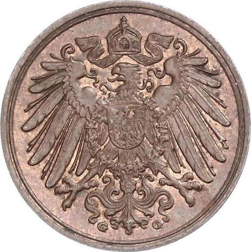 Reverso 1 Pfennig 1898 G "Tipo 1890-1916" - valor de la moneda  - Alemania, Imperio alemán