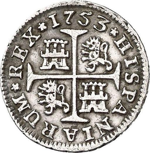 Revers 1/2 Real (Medio Real) 1753 S PJ - Silbermünze Wert - Spanien, Ferdinand VI