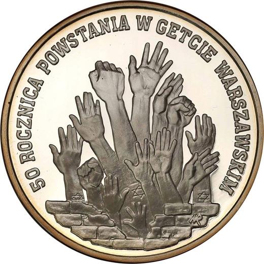 Reverso 300000 eslotis 1993 MW NR "65 aniversario del levantamiento del gueto de Varsovia" - valor de la moneda de plata - Polonia, República moderna