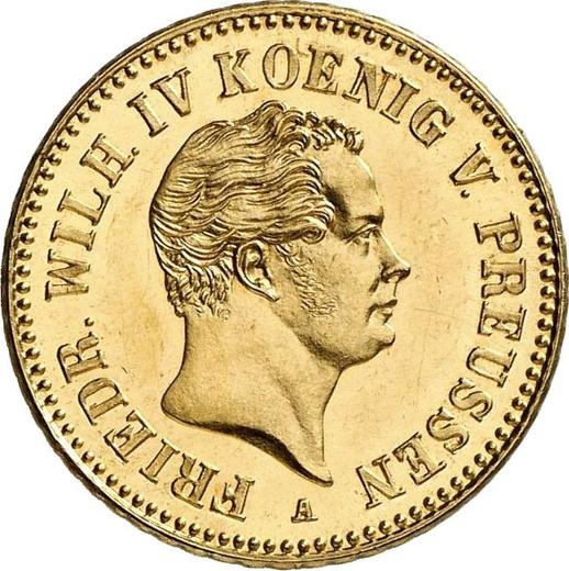 Аверс монеты - Фридрихсдор 1850 года A - цена золотой монеты - Пруссия, Фридрих Вильгельм IV