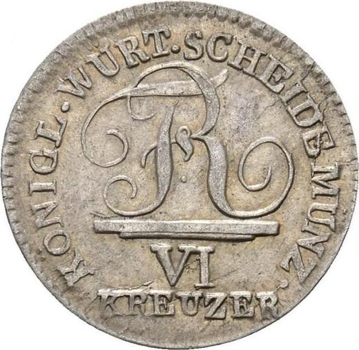 Аверс монеты - 6 крейцеров 1809 года - цена серебряной монеты - Вюртемберг, Фридрих I Вильгельм
