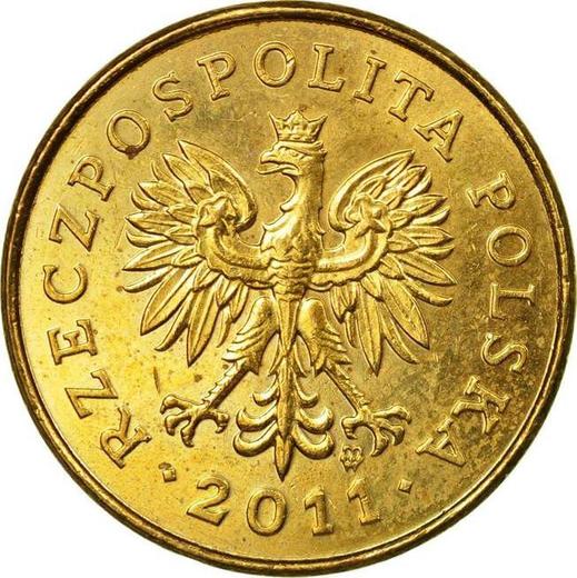 Anverso 2 groszy 2011 MW - valor de la moneda  - Polonia, República moderna