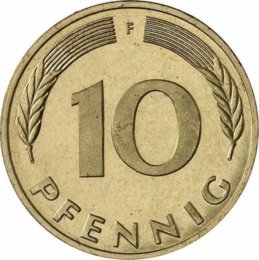 Аверс монеты - 10 пфеннигов 1987 года F - цена  монеты - Германия, ФРГ