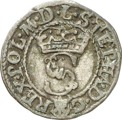 Аверс монеты - Шеляг 1583 года "Тип 1580-1586" - цена серебряной монеты - Польша, Стефан Баторий
