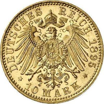 Reverso 10 marcos 1895 A "Prusia" - valor de la moneda de oro - Alemania, Imperio alemán