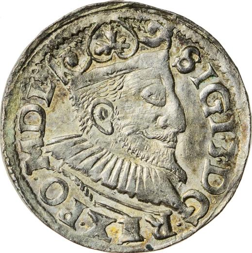 Anverso Trojak (3 groszy) 1595 IF "Casa de moneda de Poznan" - valor de la moneda de plata - Polonia, Segismundo III