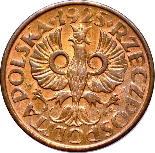 Аверс монеты - 1 грош 1925 года WJ - цена  монеты - Польша, II Республика