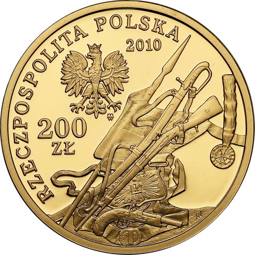 Awers monety - 200 złotych 2010 MW AN "Szwoleżer" - cena złotej monety - Polska, III RP po denominacji