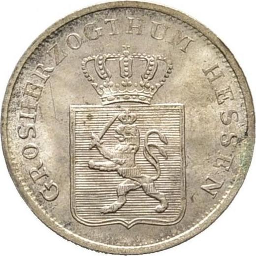 Аверс монеты - 3 крейцера 1855 года - цена серебряной монеты - Гессен-Дармштадт, Людвиг III