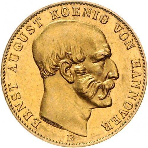 Аверс монеты - 10 талеров 1849 года B - цена золотой монеты - Ганновер, Эрнст Август
