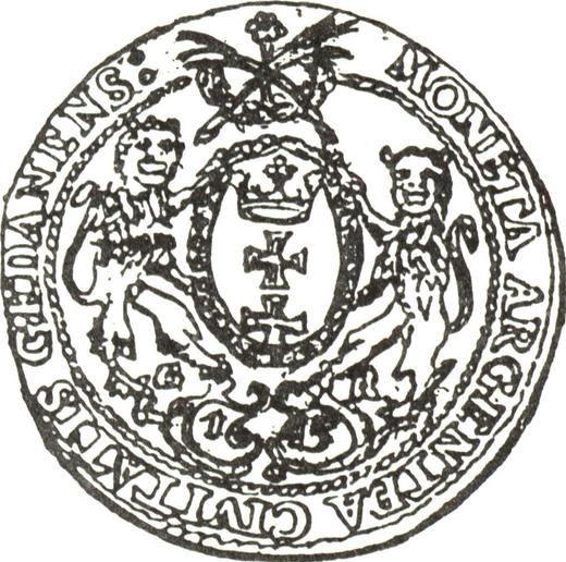 Reverso Tálero 1645 GR "Gdańsk" - valor de la moneda de plata - Polonia, Vladislao IV