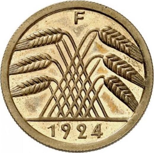 Reverso 50 Reichspfennigs 1924 F - valor de la moneda  - Alemania, República de Weimar