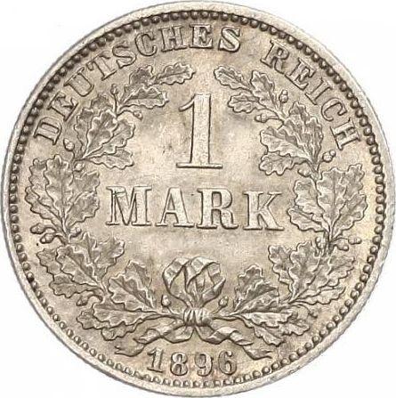 Аверс монеты - 1 марка 1896 года G "Тип 1891-1916" - цена серебряной монеты - Германия, Германская Империя