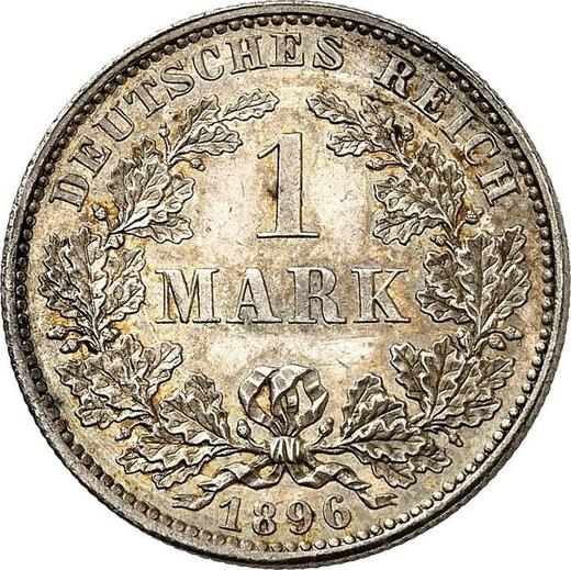 Аверс монеты - 1 марка 1896 года J "Тип 1891-1916" - цена серебряной монеты - Германия, Германская Империя