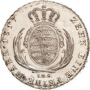 Реверс монеты - Талер 1817 года I.G.S. "Тип 1806-1817" - цена серебряной монеты - Саксония-Альбертина, Фридрих Август I