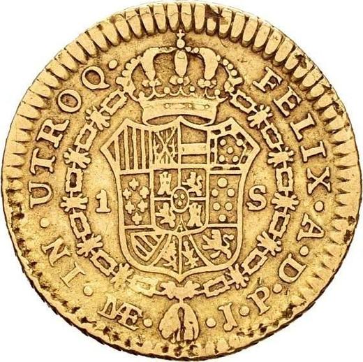 Reverso 1 escudo 1818 JP - valor de la moneda de oro - Perú, Fernando VII
