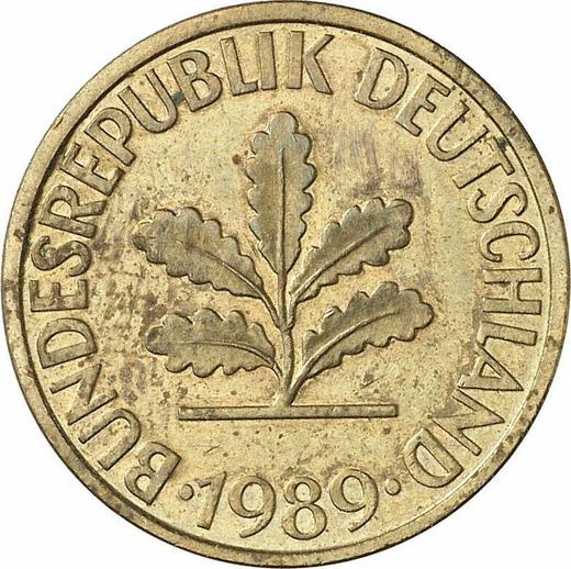 Reverso 10 Pfennige 1989 D - valor de la moneda  - Alemania, RFA
