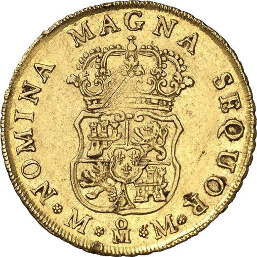 Реверс монеты - 4 эскудо 1755 года Mo MM - цена золотой монеты - Мексика, Фердинанд VI