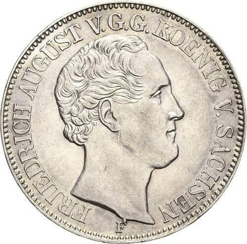Аверс монеты - Талер 1853 года F - цена серебряной монеты - Саксония-Альбертина, Фридрих Август II