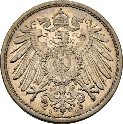 Rewers monety - 10 fenigów 1916 D "Typ 1890-1916" - cena  monety - Niemcy, Cesarstwo Niemieckie