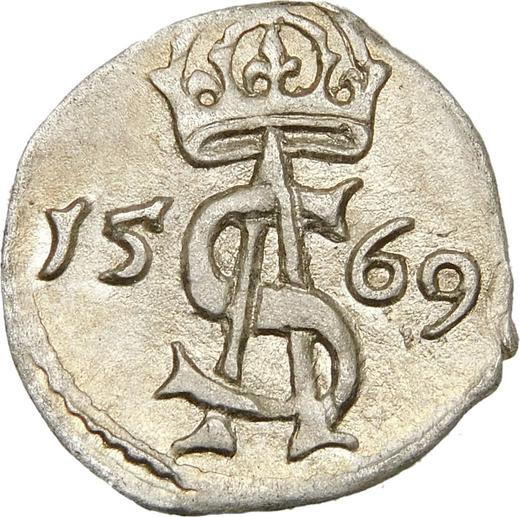 Аверс монеты - Двойной денарий 1569 года "Литва" - цена серебряной монеты - Польша, Сигизмунд II Август