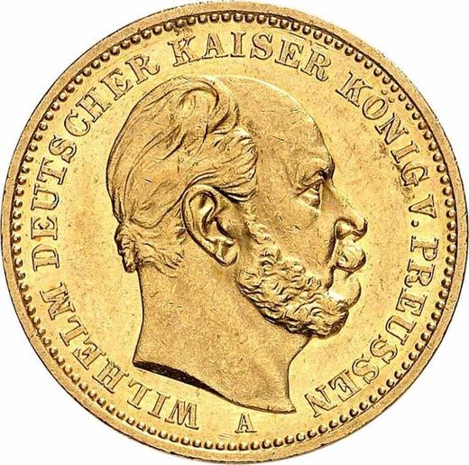 Anverso 20 marcos 1885 A "Prusia" - valor de la moneda de oro - Alemania, Imperio alemán