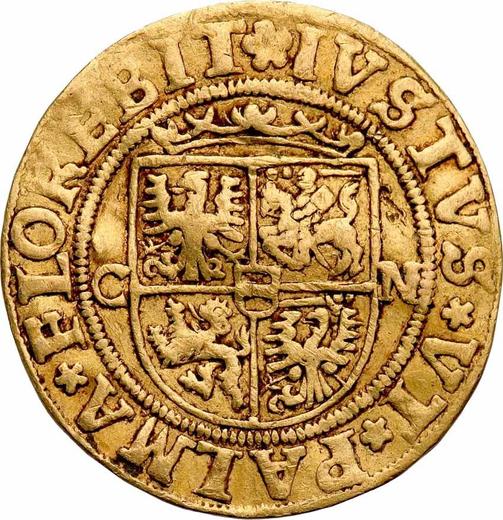 Реверс монеты - Дукат 1531 года CN - цена золотой монеты - Польша, Сигизмунд I Старый