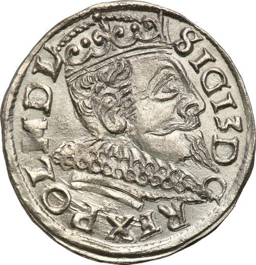 Anverso Trojak (3 groszy) 1597 IF "Casa de moneda de Wschowa" - valor de la moneda de plata - Polonia, Segismundo III