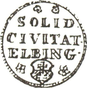 Rewers monety - Szeląg 1761 CHS "Elbląski" - cena  monety - Polska, August III