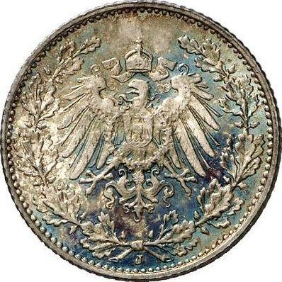 Rewers monety - 1/2 marki 1907 J "Typ 1905-1919" - cena srebrnej monety - Niemcy, Cesarstwo Niemieckie