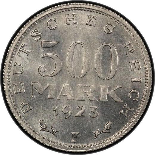 Rewers monety - 500 marek 1923 F - cena  monety - Niemcy, Republika Weimarska