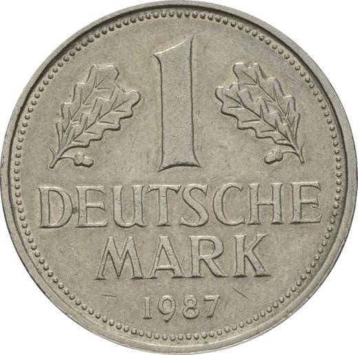 Obverse 1 Mark 1987 D -  Coin Value - Germany, FRG