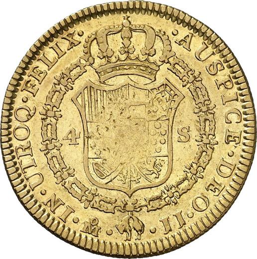 Rewers monety - 4 escudo 1820 Mo JJ - cena złotej monety - Meksyk, Ferdynand VII