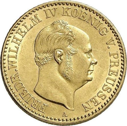 Awers monety - Podwójny Friedrichs d'or 1853 A - cena złotej monety - Prusy, Fryderyk Wilhelm IV