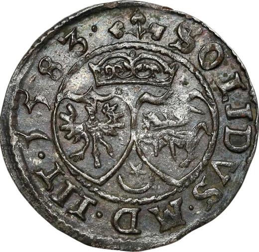 Реверс монеты - Шеляг 1583 года "Тип 1581-1585" - цена серебряной монеты - Польша, Стефан Баторий