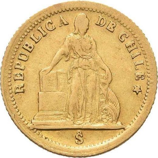 Аверс монеты - 1 песо 1862 года So - цена золотой монеты - Чили, Республика
