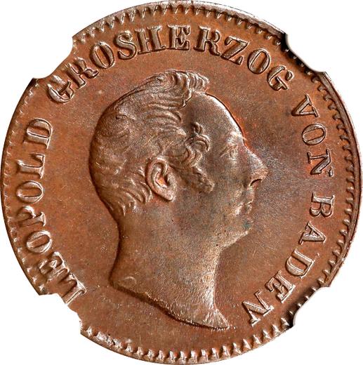 Awers monety - 1/2 krajcara 1852 - cena  monety - Badenia, Leopold