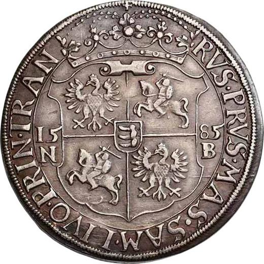 Реверс монеты - Талер 1585 года NB "Надьбанье" - цена серебряной монеты - Польша, Стефан Баторий