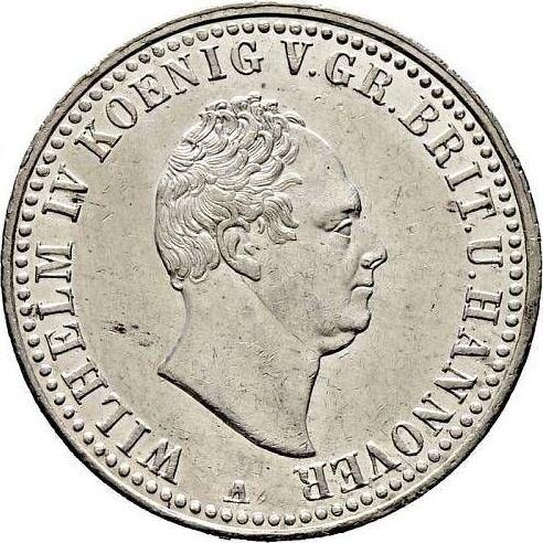 Obverse Thaler 1836 A - Silver Coin Value - Hanover, William IV