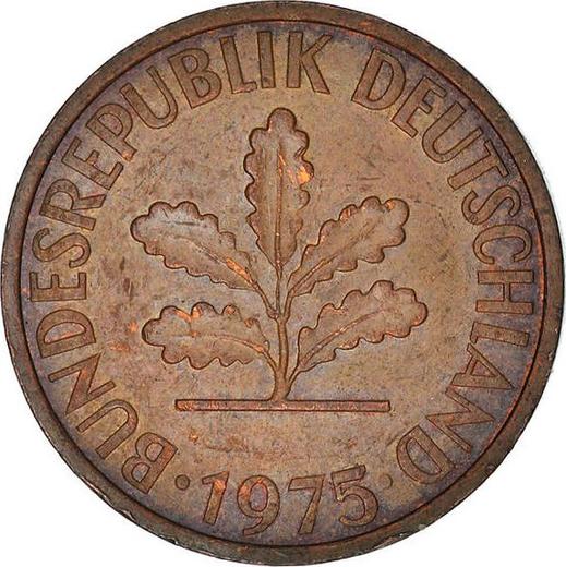 Reverse 2 Pfennig 1975 F -  Coin Value - Germany, FRG
