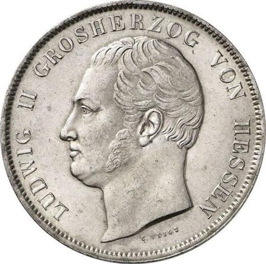 Аверс монеты - Талер 1836 года H. R. - цена серебряной монеты - Гессен-Дармштадт, Людвиг II