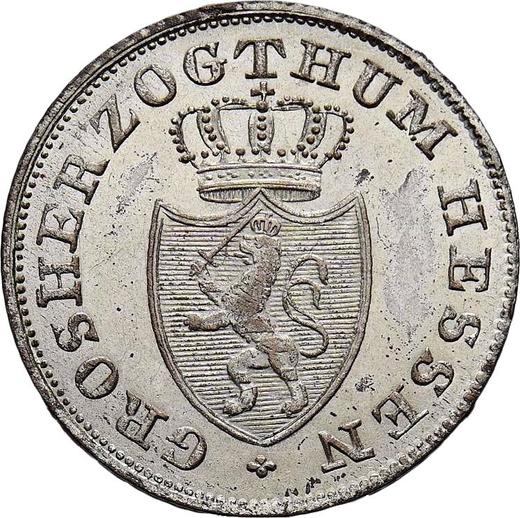 Аверс монеты - 6 крейцеров 1826 года - цена серебряной монеты - Гессен-Дармштадт, Людвиг I