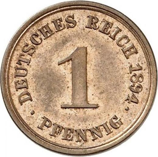 Obverse 1 Pfennig 1894 E "Type 1890-1916" -  Coin Value - Germany, German Empire